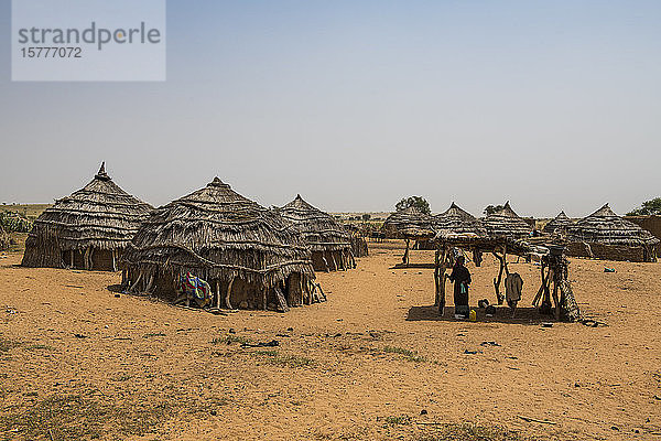 Traditionelles Hausa-Dorf  südlicher Niger  Westafrika  Afrika