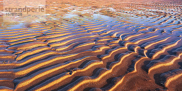 UK  Schottland  North Berwick  Rippelmarken im Strandsand
