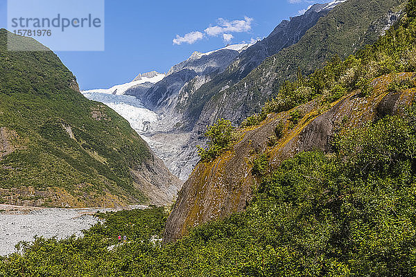 Neuseeland  Westland-Distrikt  Franz Josef  Szenische Ansicht des Franz-Josef-Gletschers