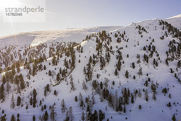 Österreich  Kärnten  Reichenau  Nockberge  Falkert  Schneebedeckte Berge an sonnigen Tagen