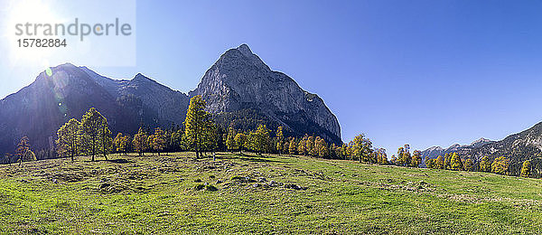 Großer Ahornboden im Karwendelgebirge im Herbst  Hinteriss  Österreich