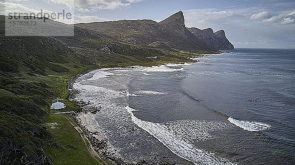Südafrika  Westkap  Luftaufnahme von Küste und Meer
