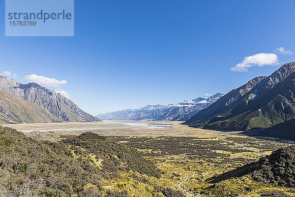 Neuseeland  Ozeanien  Südinsel  Canterbury  Ben Ohau  Südliche Alpen (Neuseeländische Alpen)  Mount Cook-Nationalpark  Tasmanisches Tal