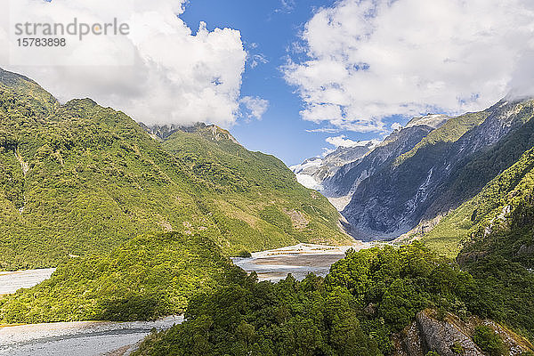 Neuseeland  Westland-Distrikt  Franz Josef  Szenische Ansicht des Franz-Josef-Gletschers