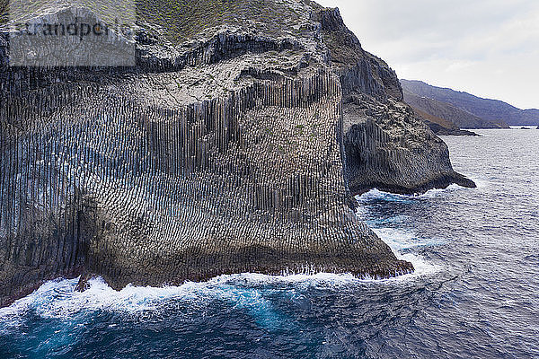 Spanien  Kanarische Inseln  La Gomera  Vallehermoso  Basaltgesteinsformation Los Organos  Orgelpfeifenfelsen