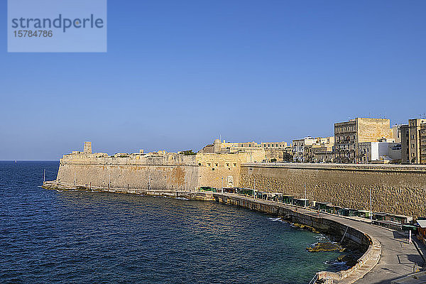 Malta  Valletta  ummauerte Stadt und Fort Saint Elmo