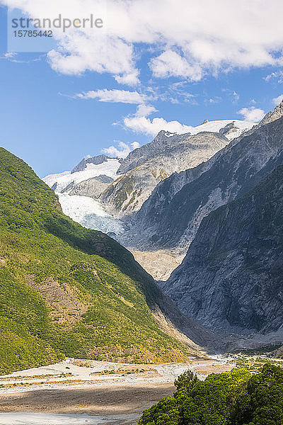 Neuseeland  Westland-Distrikt  Franz Josef  Szenische Ansicht des Franz-Josef-Gletschers