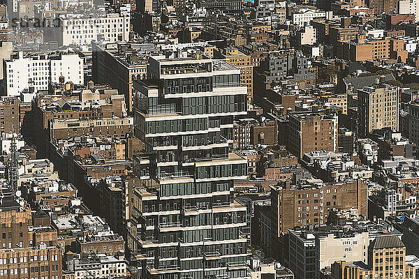 USA  New York  New York City  Luftaufnahme von 56 Wolkenkratzern in der Leonard Street