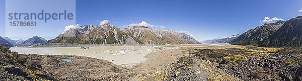 Neuseeland  Ozeanien  Südinsel  Canterbury  Ben Ohau  Südliche Alpen (Neuseeländische Alpen)  Mount Cook National Park  Tasmanischer See mit Eisschollen