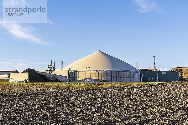 Biogasanlage bei Backnang  Baden-Württemberg  Deutschland  Europa