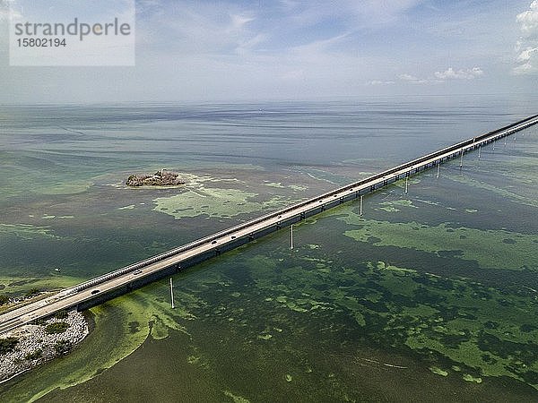 Luftaufnahme  Seven Mile Bridge bei Little Money Key  Florida Keys  Florida  USA  Nordamerika