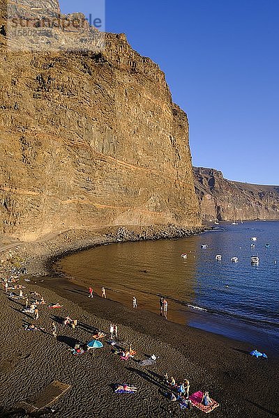 Strand Playa de Vueltas  Vueltas  Valle Gran Rey  La Gomera  Kanarische Inseln  Spanien  Europa