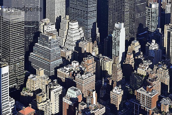 Blick vom Empire State Building nach Nordosten  Manhattan  New York City  New York State  USA  Nordamerika