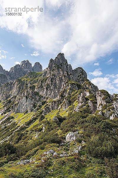 Schroffe Gipfel  Berge  Armkarwand  Große Bischofsmütze  Salzkammergut  Oberösterreich  Österreich  Europa