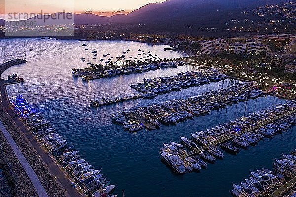 Luftaufnahme  Luxus-Yachthafen Puerto Portals  Portals Nous  Region Palma de Mallorca  Mallorca  Balearen  Spanien  Europa