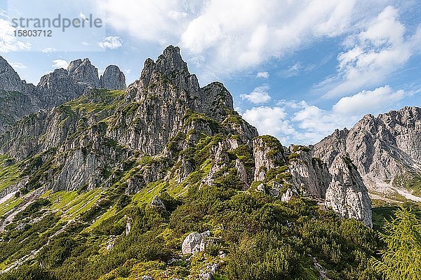 Schroffe Gipfel  Berge  Armkarwand  Große Bischofsmütze  Salzkammergut  Oberösterreich  Österreich  Europa