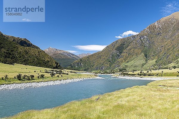 Matukituki River  Mount Aspiring National Park  Otago  Südinsel  Neuseeland  Ozeanien