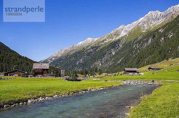 Krimmler Achental  Krimmler Tauernhaus  Krimmler Ache  Krimml  Pinzgau  Bundesland Salzburg  Österreich  Europa