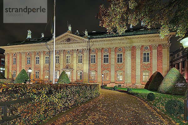 Riddarhuset Adolshaus  beleuchtet  Stockholm  Schweden  Europa