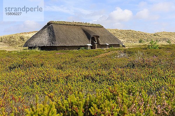 Eisenzeitliches Hausmuseum auf der Insel Amrum  Nordsee  Nordfriesische Insel  Schleswig-Holstein  Deutschland  Europa