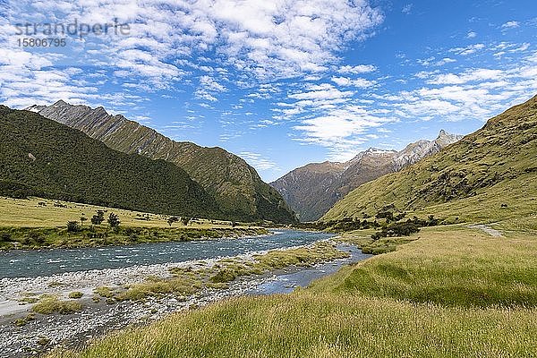 Matukituki River  Mount Aspiring National Park  Otago  Südinsel  Neuseeland  Ozeanien