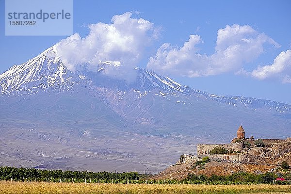 Kloster Chor Virap und Berg Ararat  Provinz Ararat  Armenien  Asien