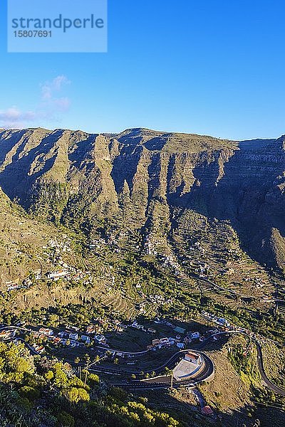 Valle Gran Rey  Blick vom Mirador Cesar Manrique  La Gomera  Kanarische Inseln  Spanien  Europa