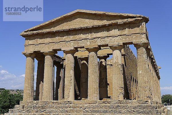 Concordia-Tempel  Tempelruinen  Tal der Tempel  Agrigento  Sizilien  Italien  Europa