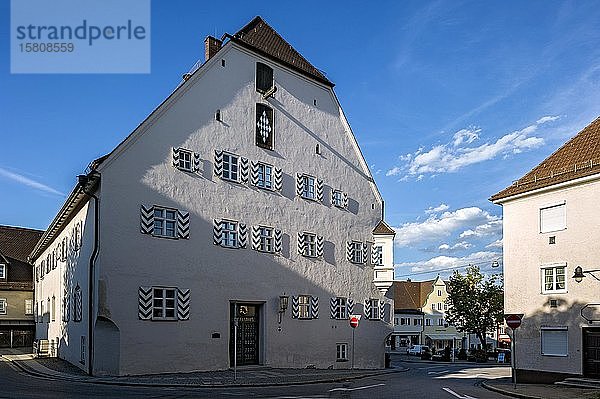 Historisches Rathaus  Altstadt  Ebersberg  Oberbayern  Bayern  Deutschland  Europa