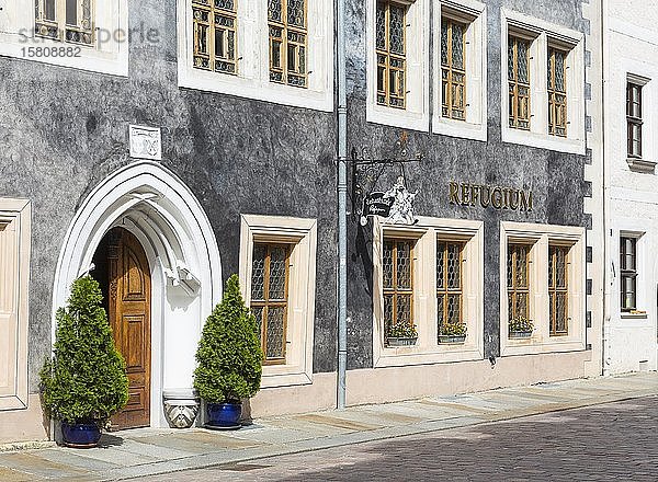 Restaurant Refugium in einem historischen Wohnhaus  Kirchhof  Pirna  Sachsen  Deutschland  Europa