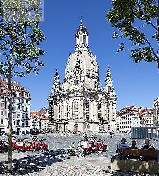 Neumarkt mit Frauenkirche  Dresden  Sachsen  Deutschland  Europa
