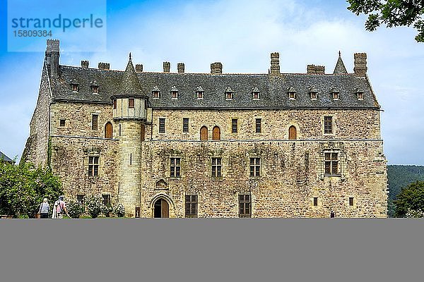 Schloss La Roche Jagu  Ploezal  Departement Cotes d'Armor  Bretagne  Frankreich  Europa