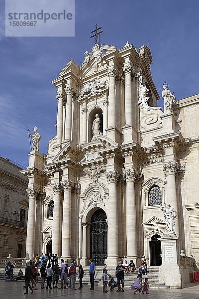 Kuppel  Kathedrale Santa Maria delle Colonne  Siracusa  Sizilien  Italien  Europa