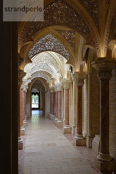 Palacio de Monserrate  Korridor  Innenansicht  Sintra  Lisboa  Portugal  Europa