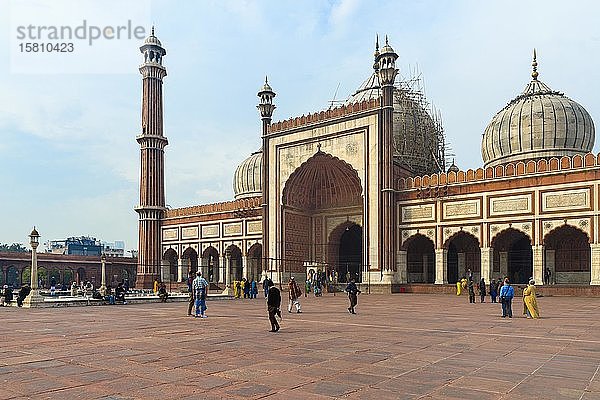 Jama-Masjid-Moschee  Delhi  Indien  Asien