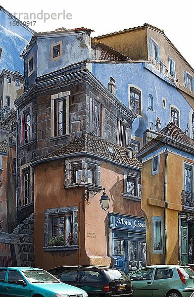 Graffiti  Wandmalerei an alten Gebäuden  Agde  Departement Herault  Languedoc-Roussillon  Frankreich  Europa
