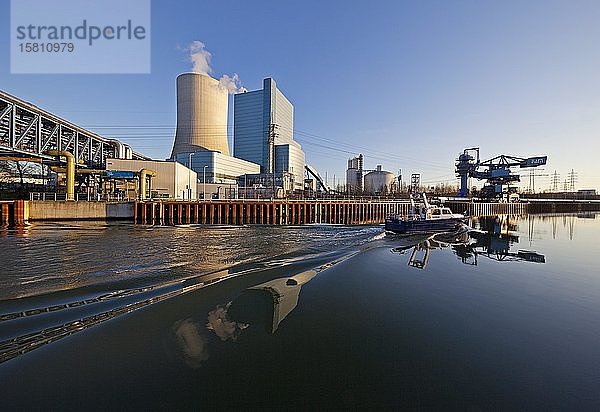 Steinkohlekraftwerk Datteln mit Block 4 am Datteln-Hamm-Kanal  Kohleausstieg  Datteln  Ruhrgebiet  Nordrhein-Westfalen  Deutschland  Europa