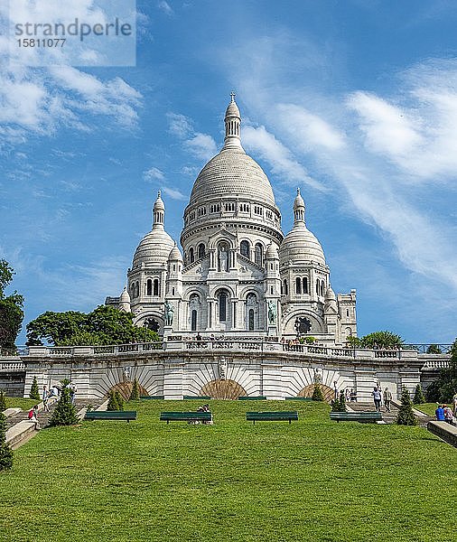 Basilika Sacré-C?ur  Platz Louise-Michel  Montmartre  Paris  Frankreich  Europa