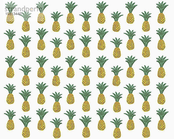 Illustration von Ananas auf weißem Hintergrund