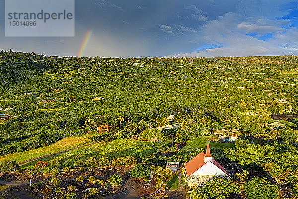 Luftaufnahme der Kahikolu Congregation Church  Big Island  Hawaii  Vereinigte Staaten von Amerika  Nordamerika