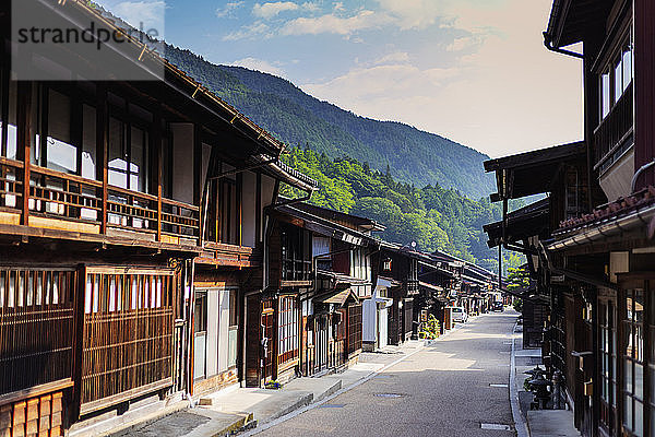 Nakasendo  alte Poststadt von Tsumago  Präfektur Nagano  Honshu  Japan  Asien