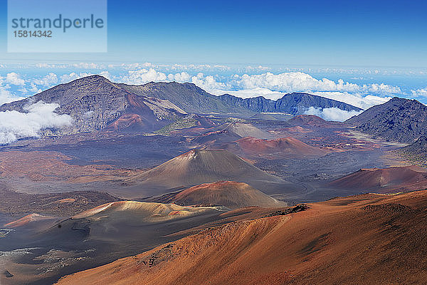 Haleakala-Nationalpark  Vulkanlandschaft  Insel Maui  Hawaii  Vereinigte Staaten von Amerika  Nordamerika