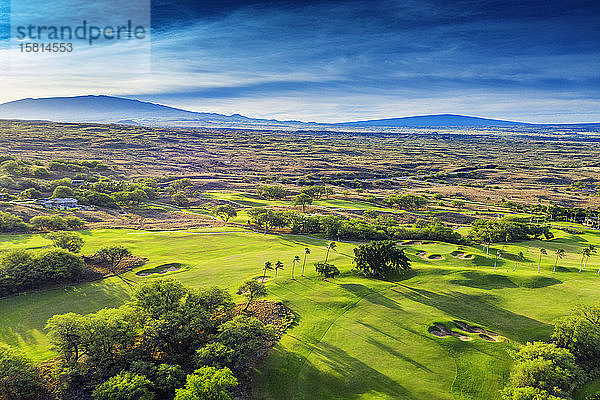 Luftaufnahme des Westküstenresorts  Mauna Kea Beach Hotel  Big Island  Hawaii  Vereinigte Staaten von Amerika  Nordamerika