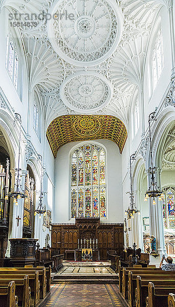 Innenraum der St. Mary Aldermary Church in der City of London  London  England  Vereinigtes Königreich  Europa