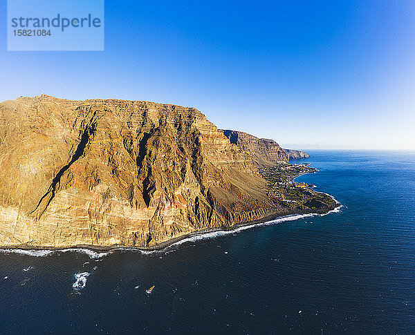 Spanien  Santa Cruz de Tenerife  Valle Gran Rey  Luftaufnahme des Berges Risco de la Merica