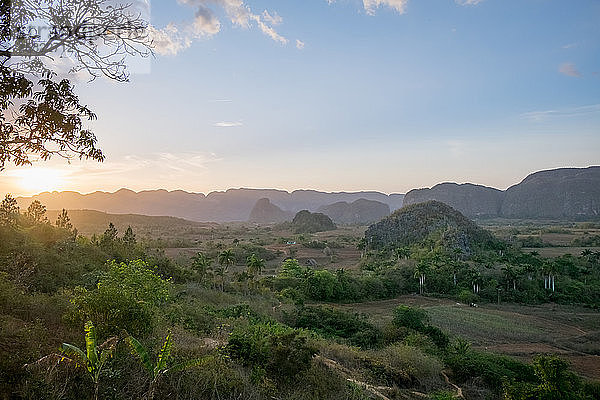 Szenen aus dem Valle de Vinales bei Sonnenuntergang  Pinar del Rio  Kuba