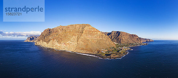 Spanien  Santa Cruz de Tenerife  Valle Gran Rey  Luftpanorama des Techeleche-Gebirges