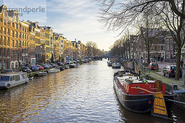 Prinsengrachtkanal  Amsterdam  Nordholland  Niederlande