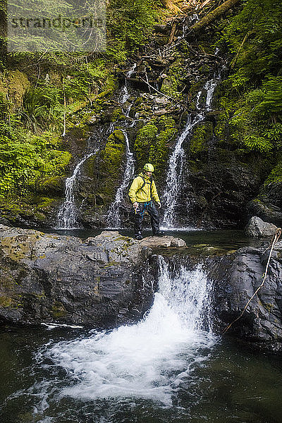 Canyoning im Frost Creek Canyon  Britisch-Kolumbien  Kanada.