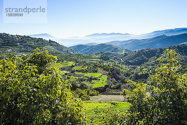 Landschaft in Yunquera  Malaga  Spanien